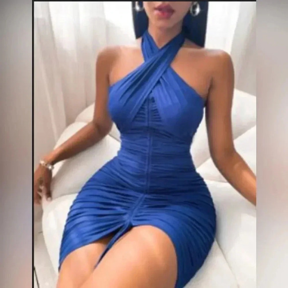 SHEIN Blue Dress  - Picture 1 of 7